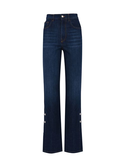 Jeans palazzo in denim con dettaglio perla TWINSET | 261TP270212230