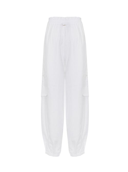 Pantaloni joggers in lino e sangallo TWINSET | 261TT212100001