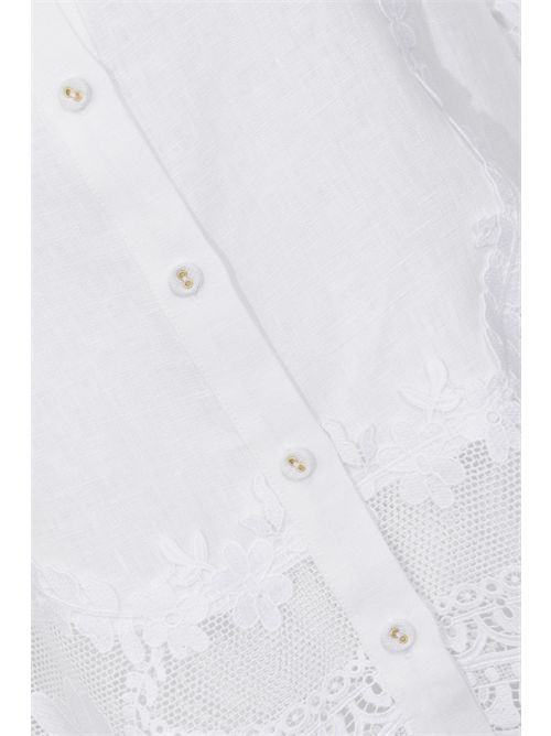 Camicia in lino con pizzo TWINSET | 261TT218100001