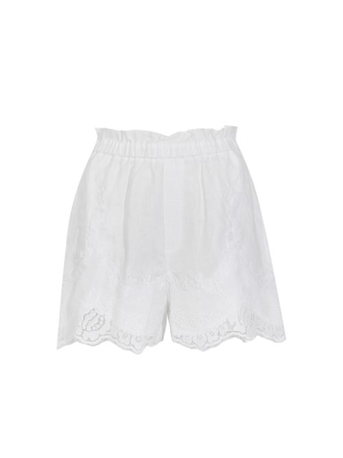 Shorts in lino con pizzo TWINSET | 261TT218300001