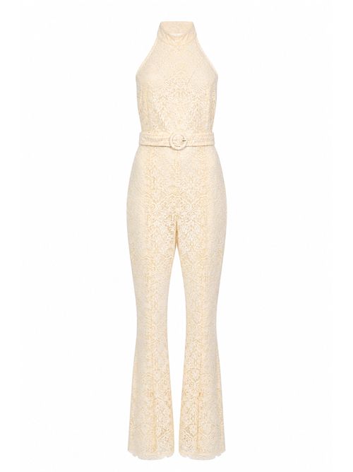 Tuta in pizzo di misto cotone Madreperla TWINSET | 261TT231000059