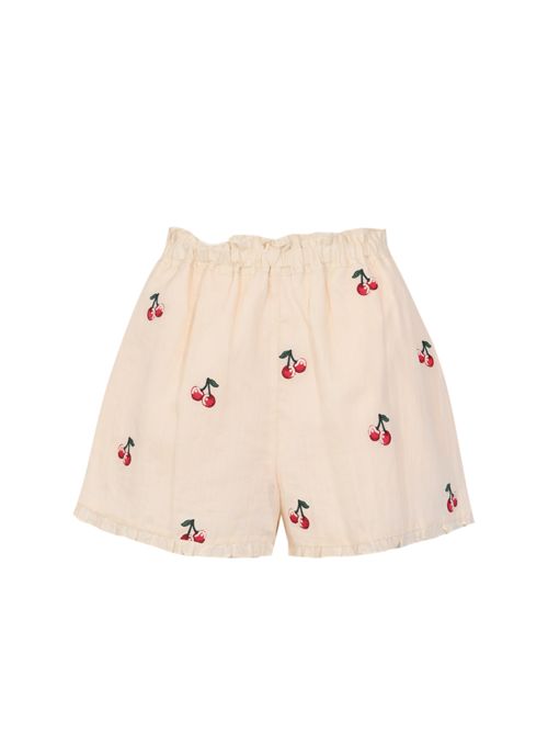 Shorts in ramiè con ricami ciliegie TWINSET | 261TT242113577