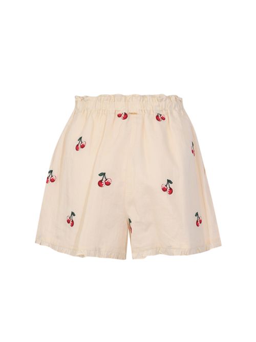 Shorts in ramiè con ricami ciliegie TWINSET | 261TT242113577