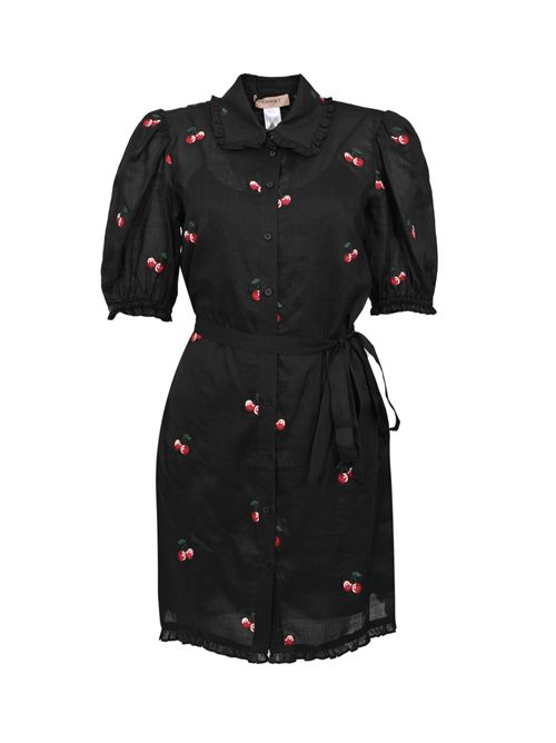 Abito corto in ramiè con ricami ciliegie TWINSET | 261TT242213578