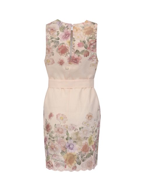 Abito corto in lino a fiori con ricamo TWINSET | 261TT257113588