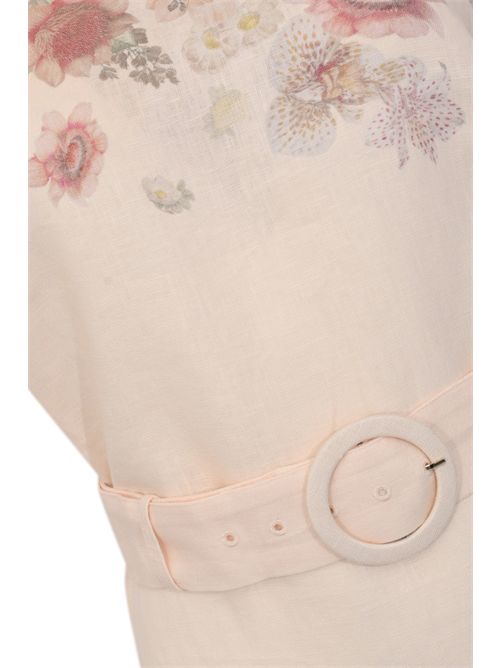 Abito corto in lino a fiori con ricamo TWINSET | 261TT257113588