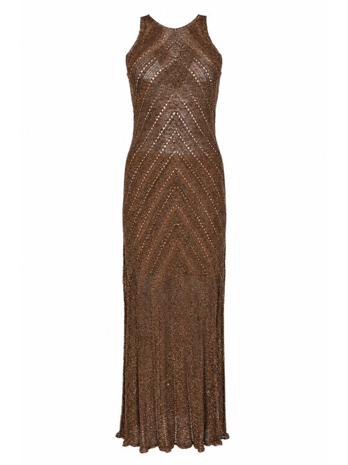 Abito lungo in maglia di lino con lurex TWINSET | 261TT321313566