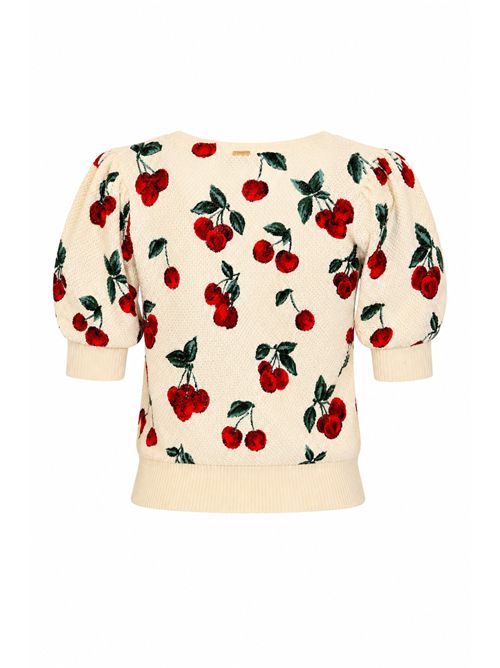 Maglia in cotone jacquard con disegno ciliegie TWINSET | 261TT324313501
